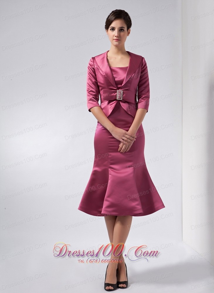 Mermaid Burgundy Mother Of The Bride Dress Straps