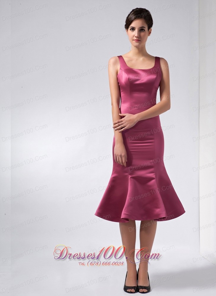 Mermaid Burgundy Mother Of The Bride Dress Straps