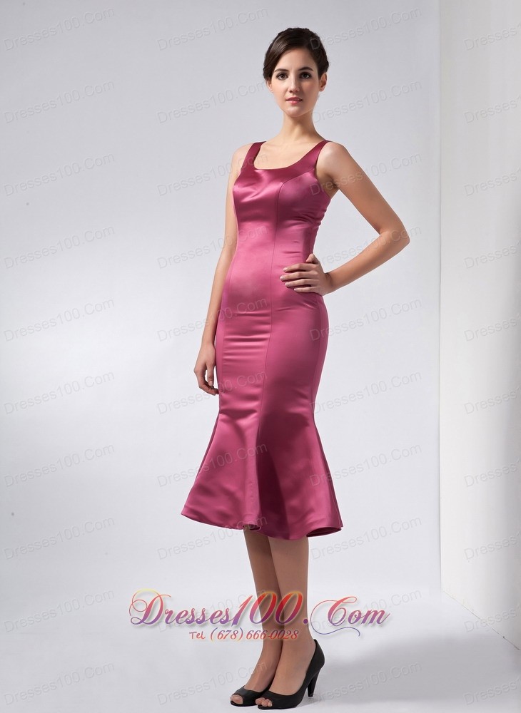 Mermaid Burgundy Mother Of The Bride Dress Straps