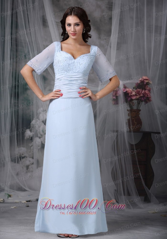 Baby Blue Mother Of The Bride Dress Chiffon Square