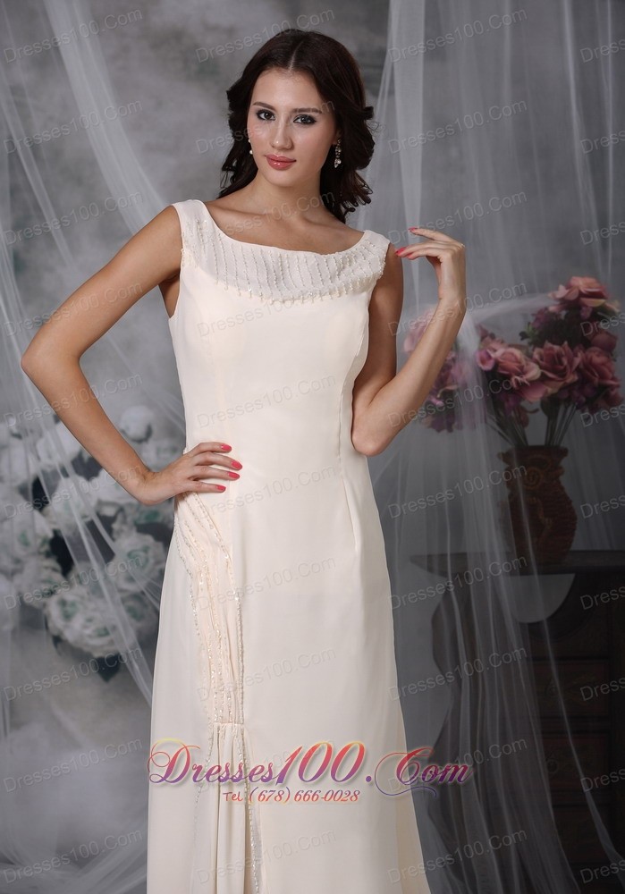 Champagne Mother Of The Bride Dress Chiffon Appliques