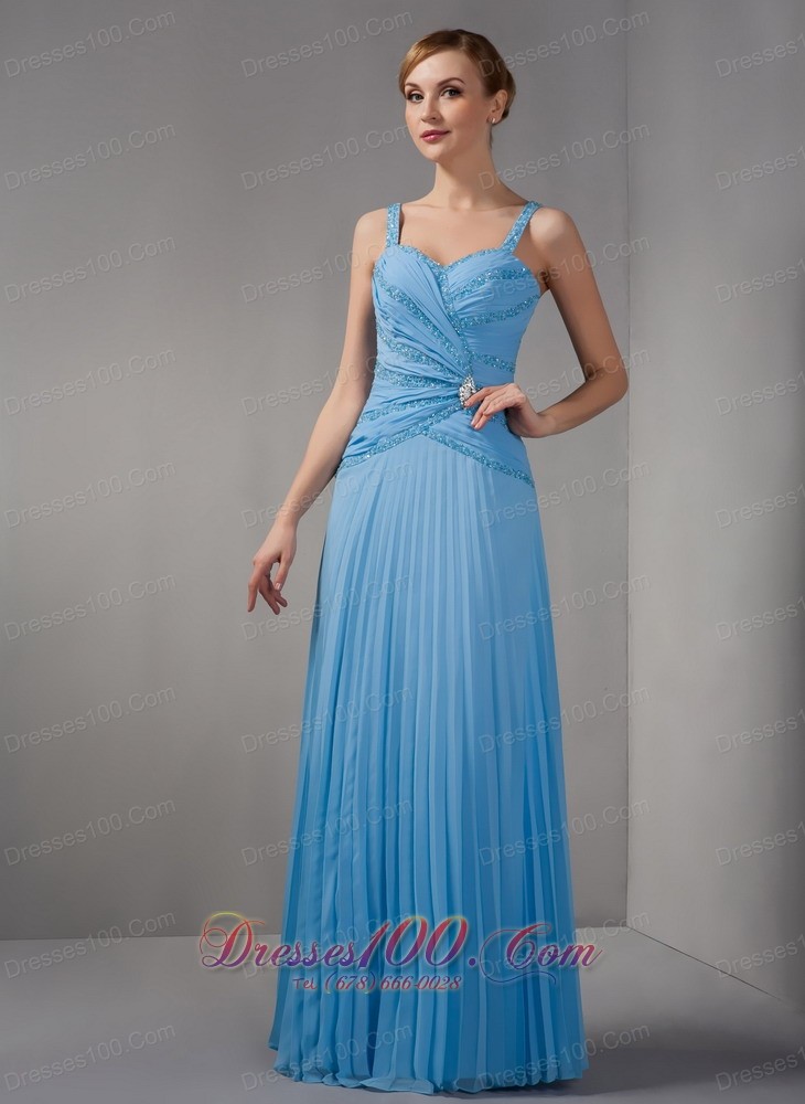 Teal Empire Mothers Dresses Straps Appliques Chiffon