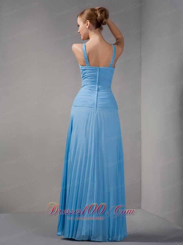 Teal Empire Mothers Dresses Straps Appliques Chiffon