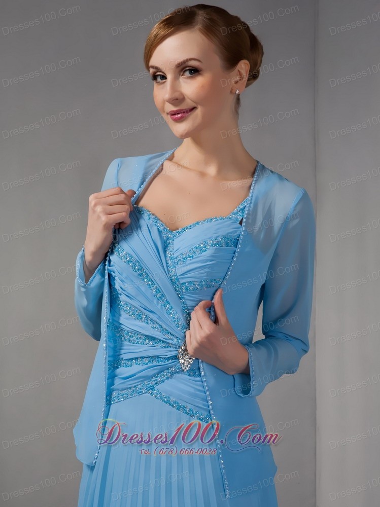 Teal Empire Mothers Dresses Straps Appliques Chiffon