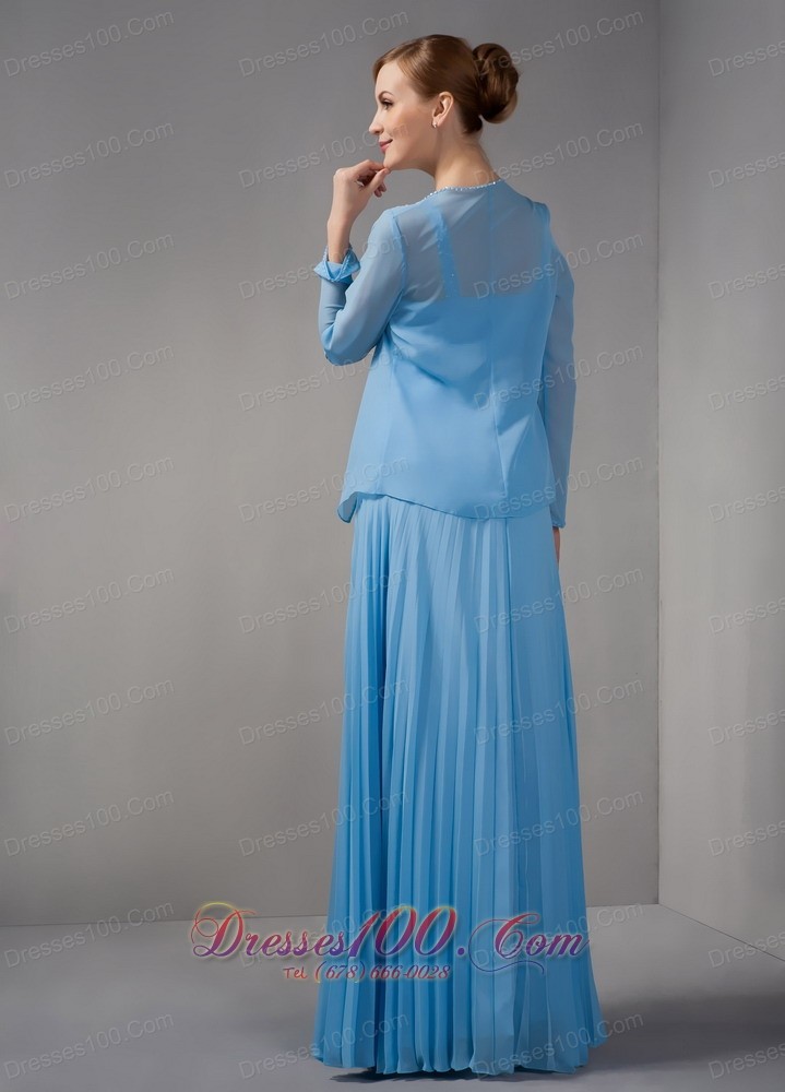 Teal Empire Mothers Dresses Straps Appliques Chiffon