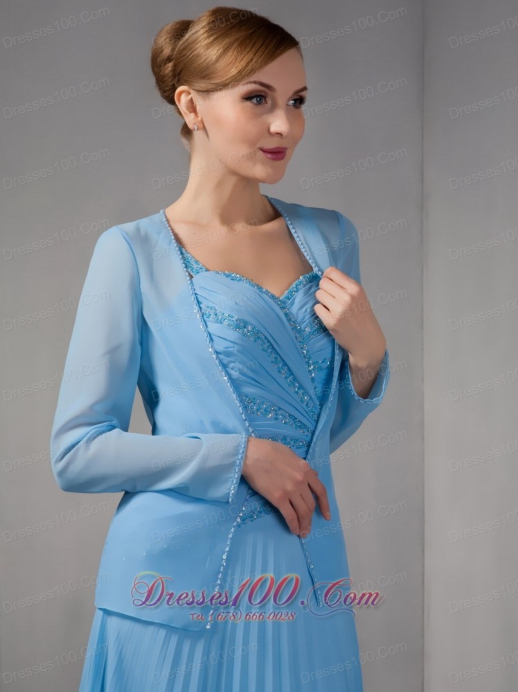 Teal Empire Mothers Dresses Straps Appliques Chiffon