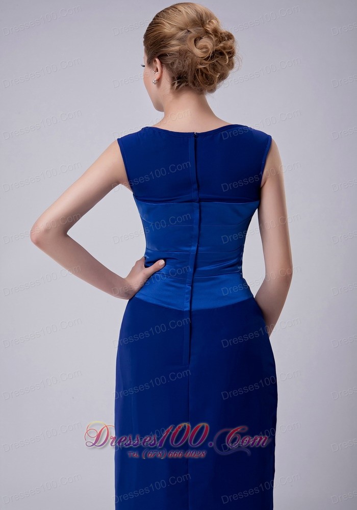 Royal Blue Mother Of The Groom Dress Ankle-length