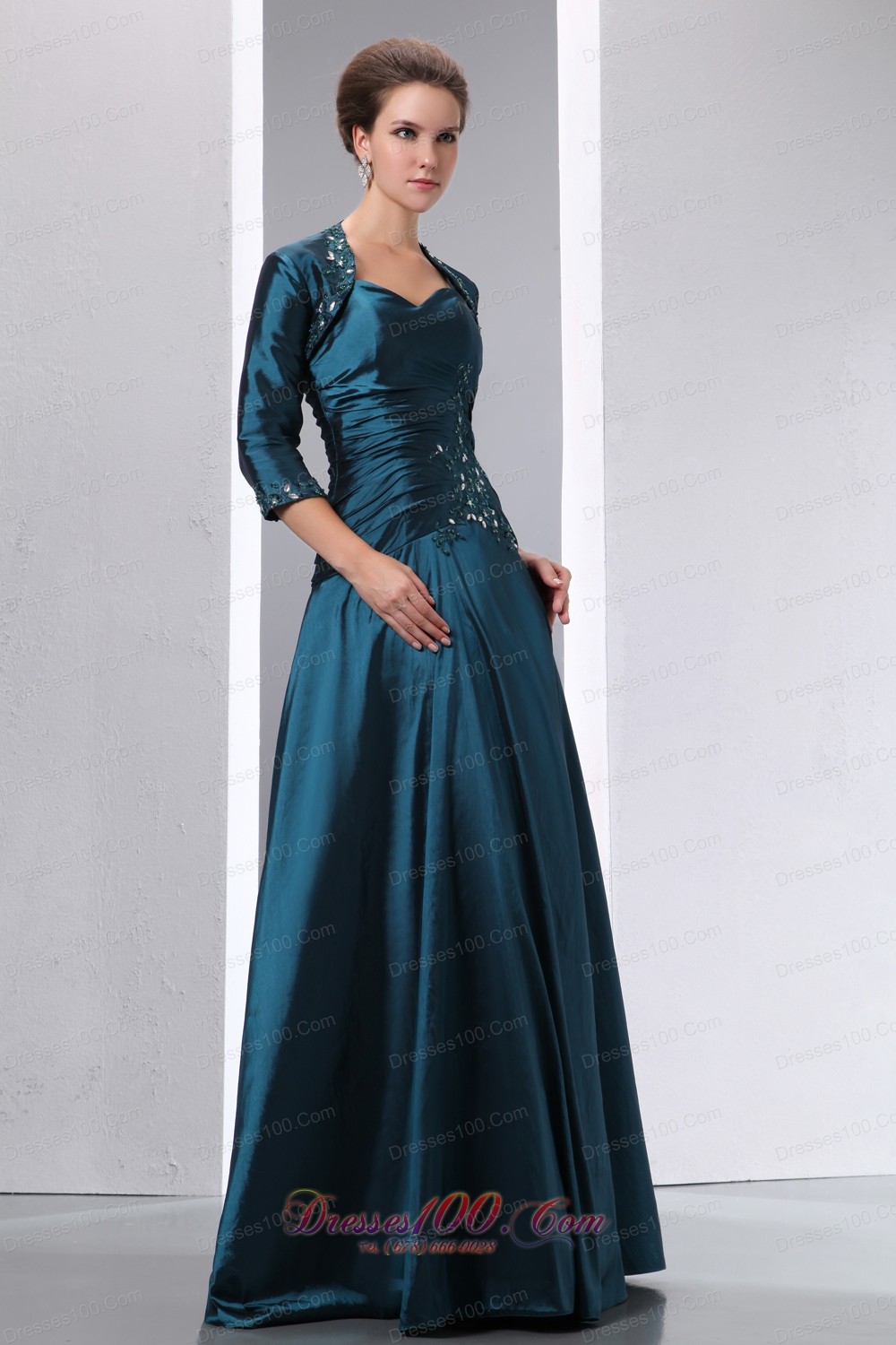 Lave Blue Floor Length 2013 Mom’S Dress With Ruches