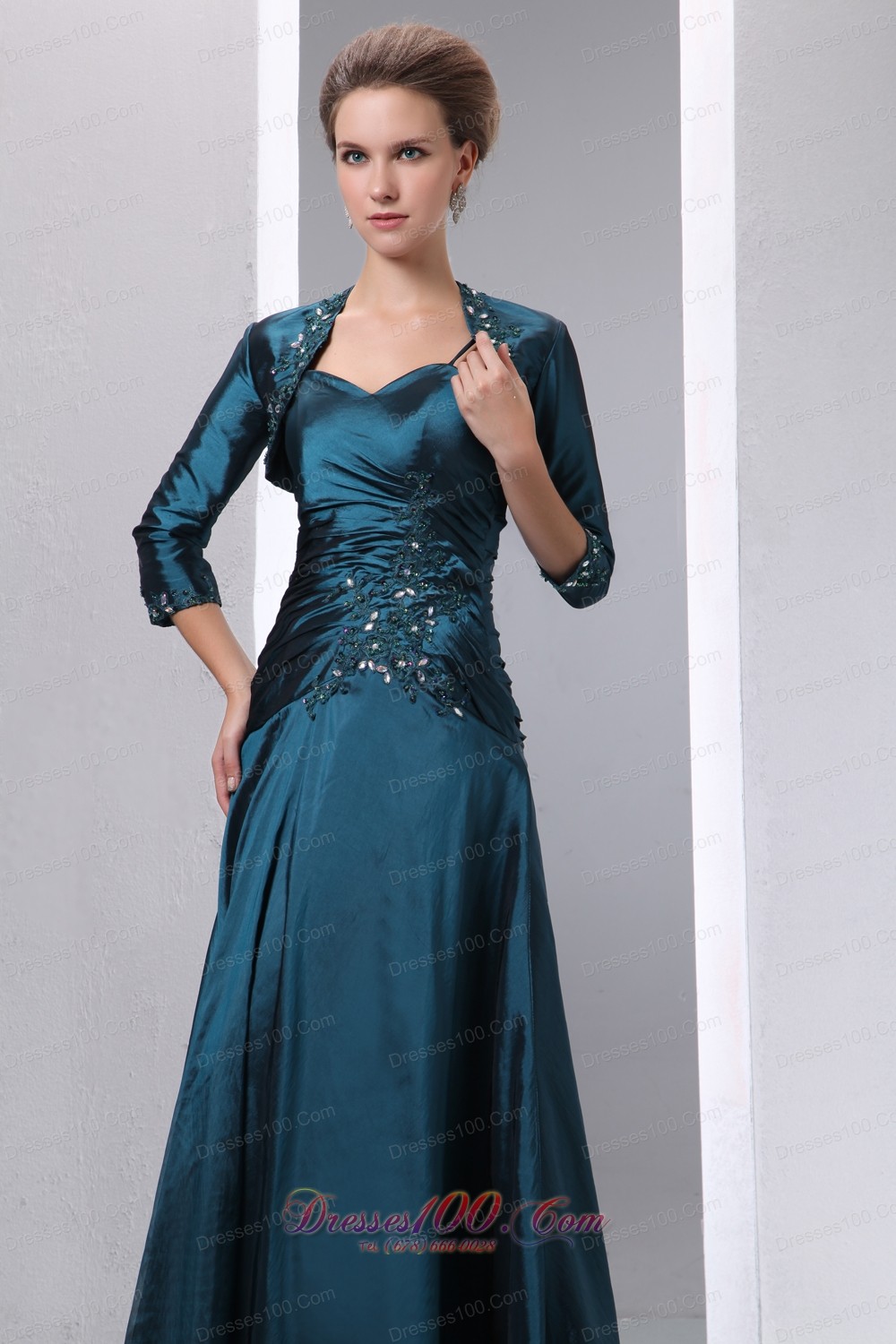 Lave Blue Floor Length 2013 Mom’S Dress With Ruches