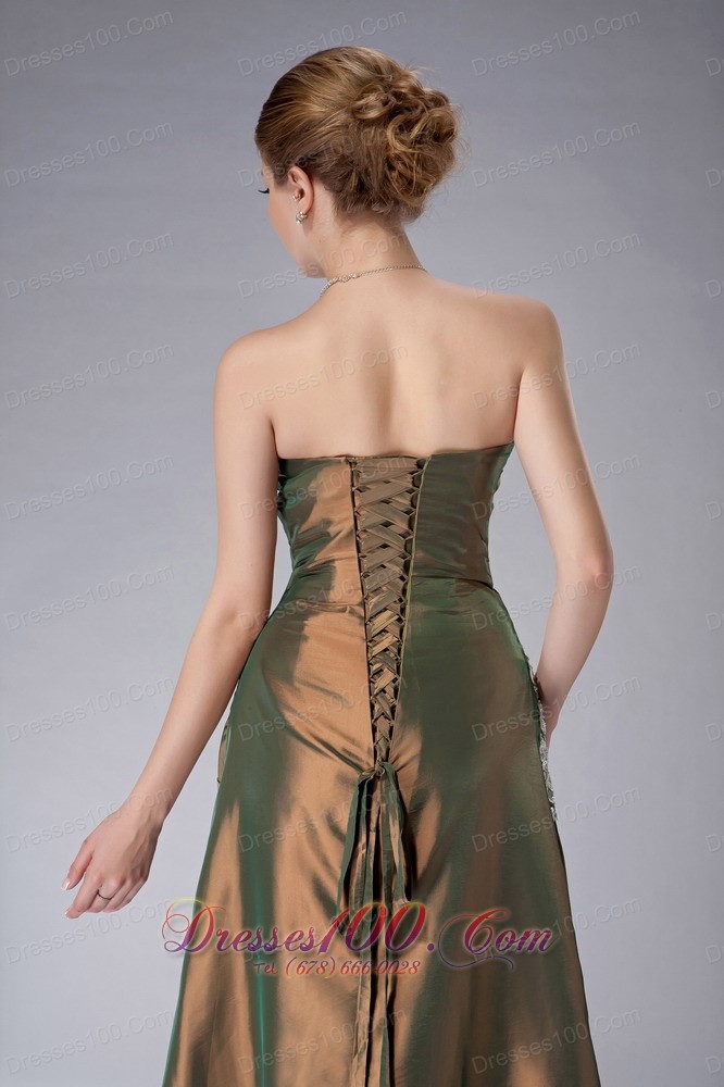 Ankle Length Two Tone Color Mother In Law Dress