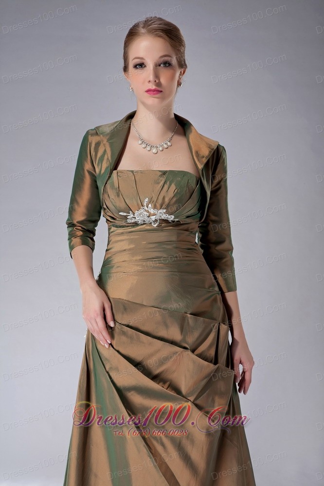 Ankle Length Two Tone Color Mother In Law Dress