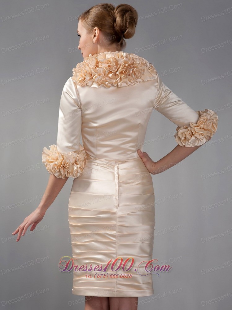 Jacket Ruch Champagne Short Mother Of The Bride Dress