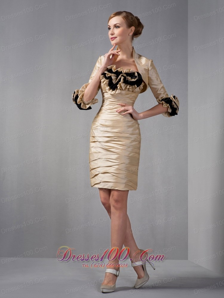 Hand Made Flowers Ruch Mother Of The Bride Dress