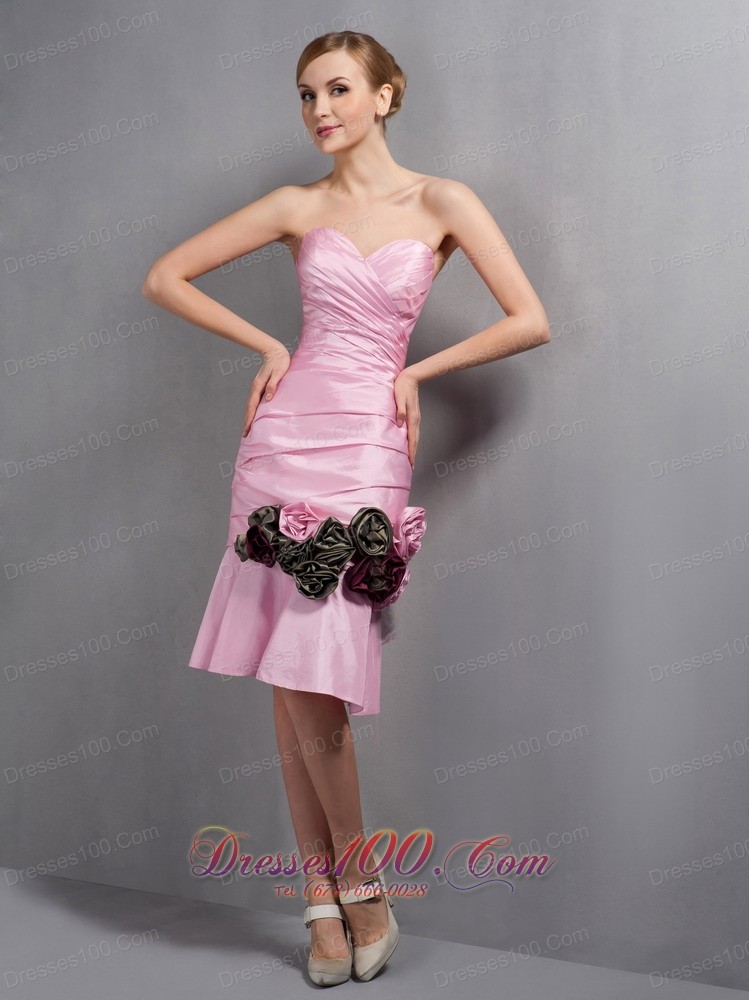 Sweetheart Ruch Hand Made Flowers Mother's Dress