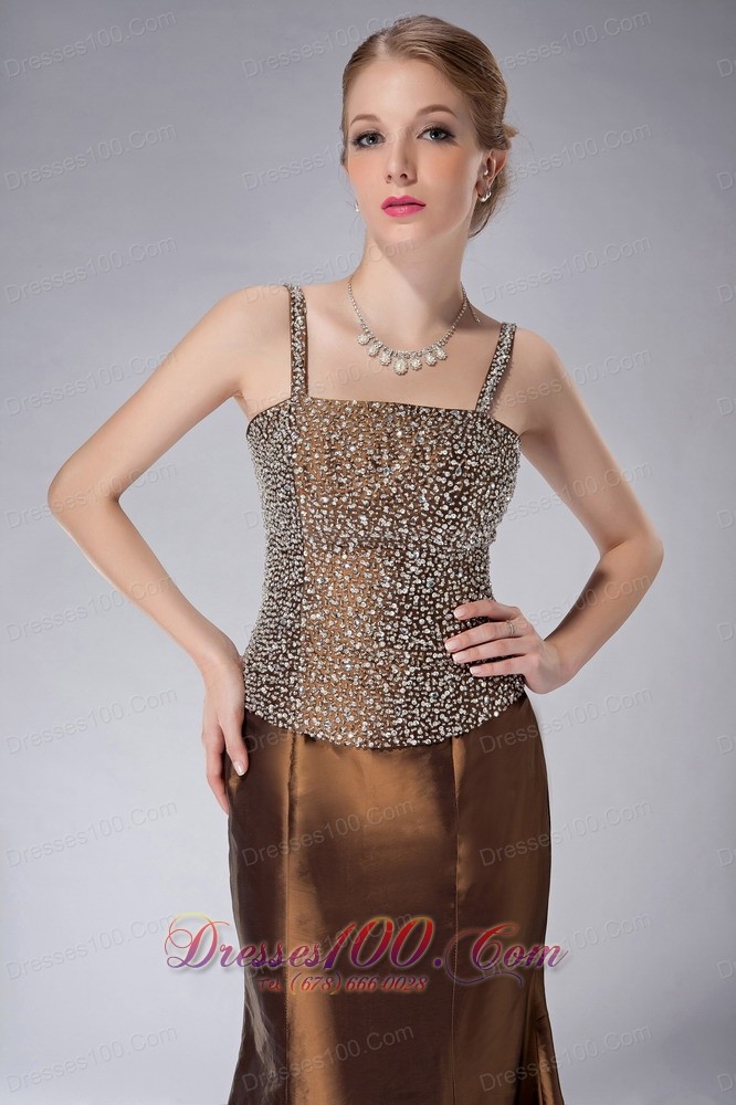 Mermaid Beading Straps Mother Of The Bride Dress