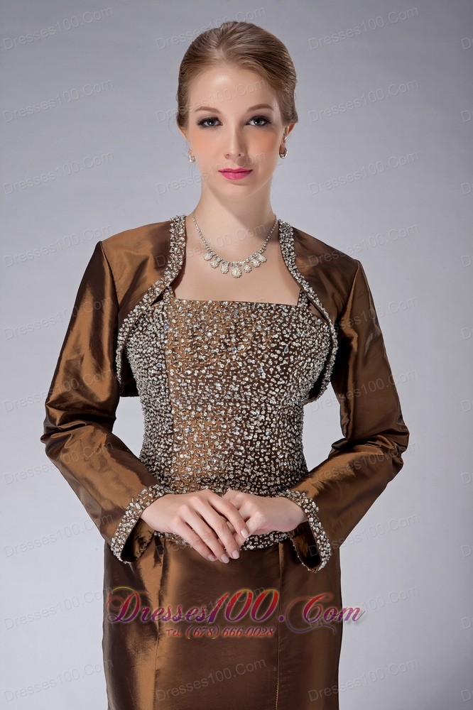 Mermaid Beading Straps Mother Of The Bride Dress