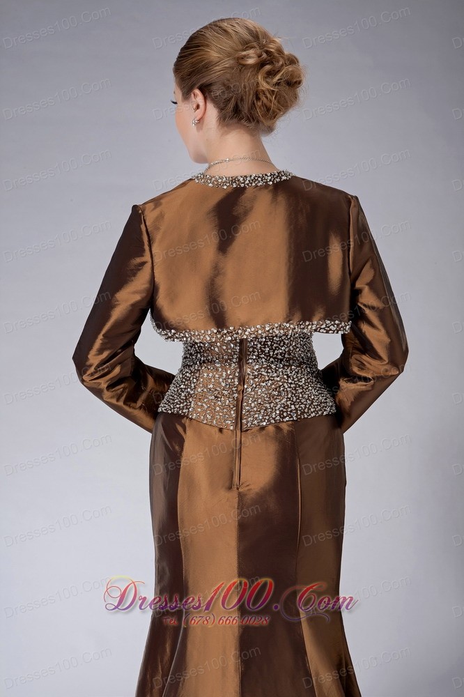 Mermaid Beading Straps Mother Of The Bride Dress