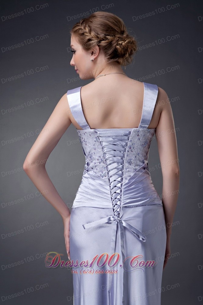 Appliques Lilac Straps Mother Of The Bride Dress