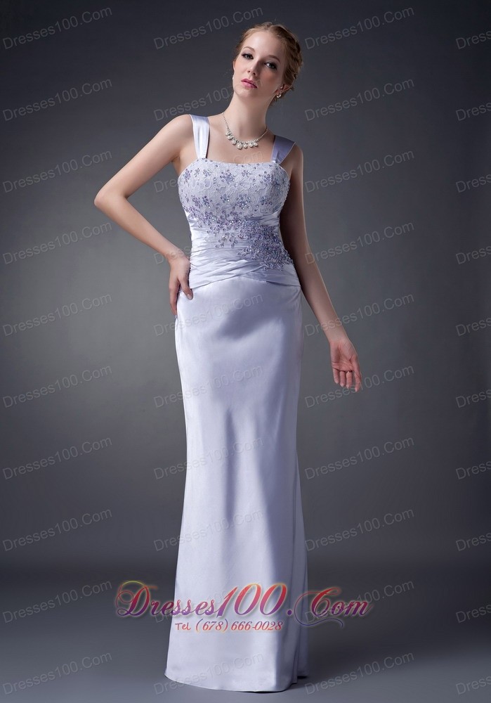 Appliques Lilac Straps Mother Of The Bride Dress