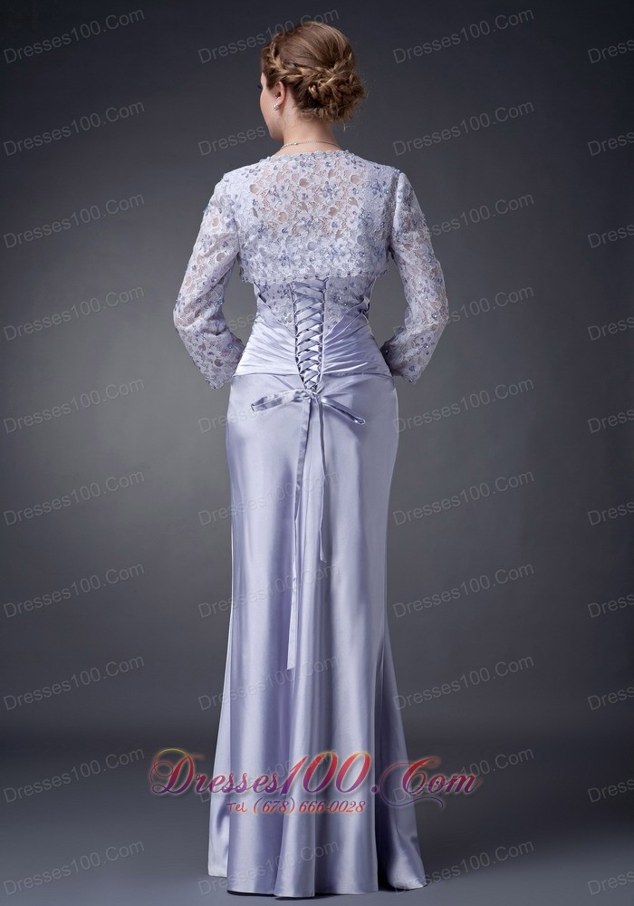 Appliques Lilac Straps Mother Of The Bride Dress