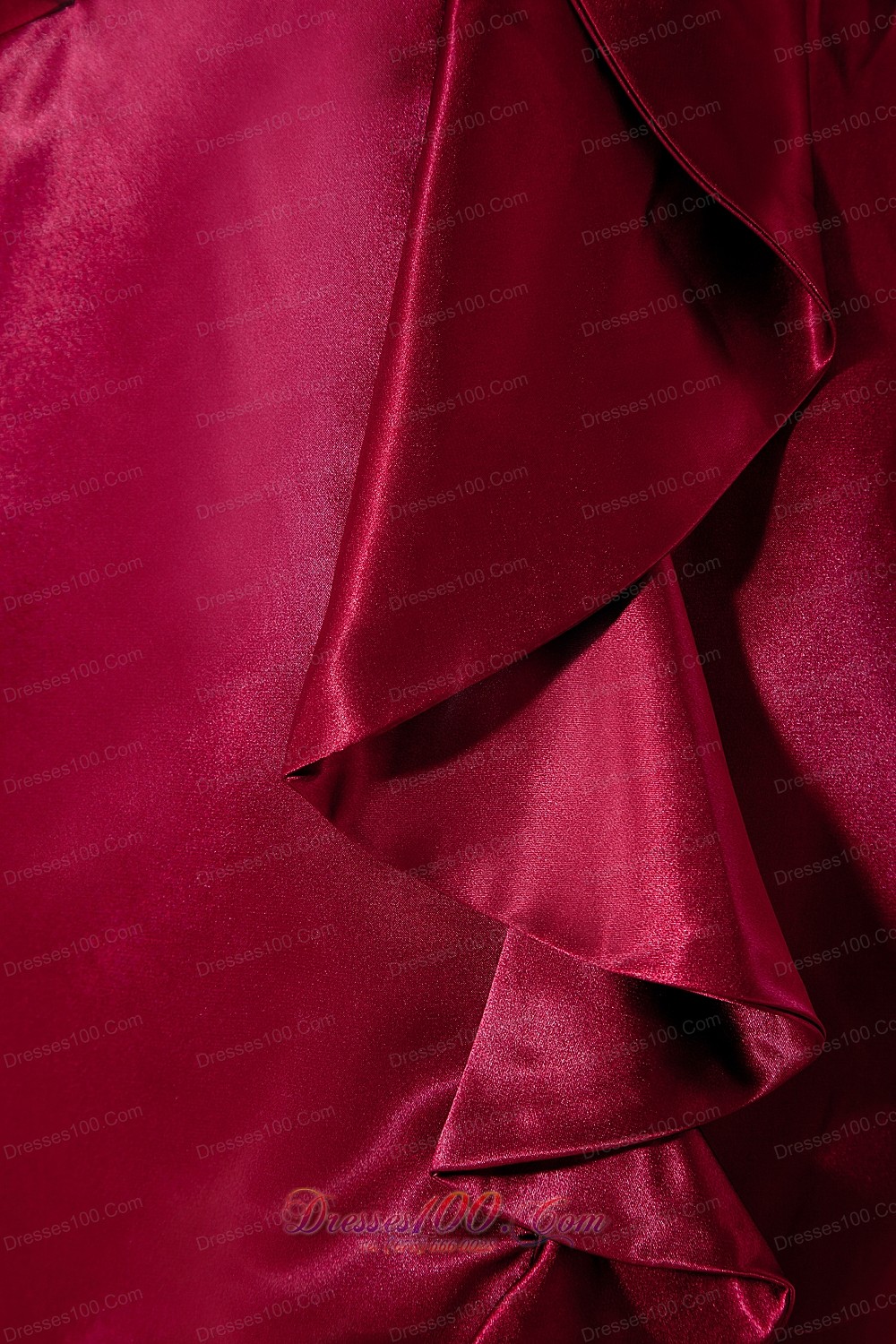 Mother Of The Bride Dress Ruch Wine Red V Neck