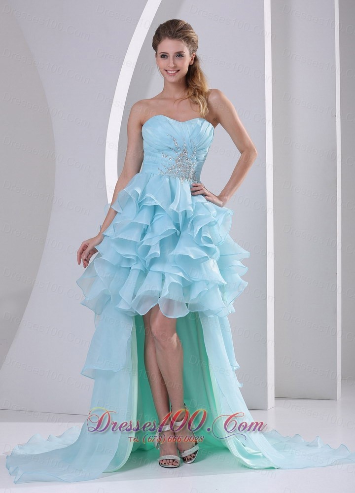 High Low Prom Dresses, High-low Homecoming Dress For Prom Beading ...