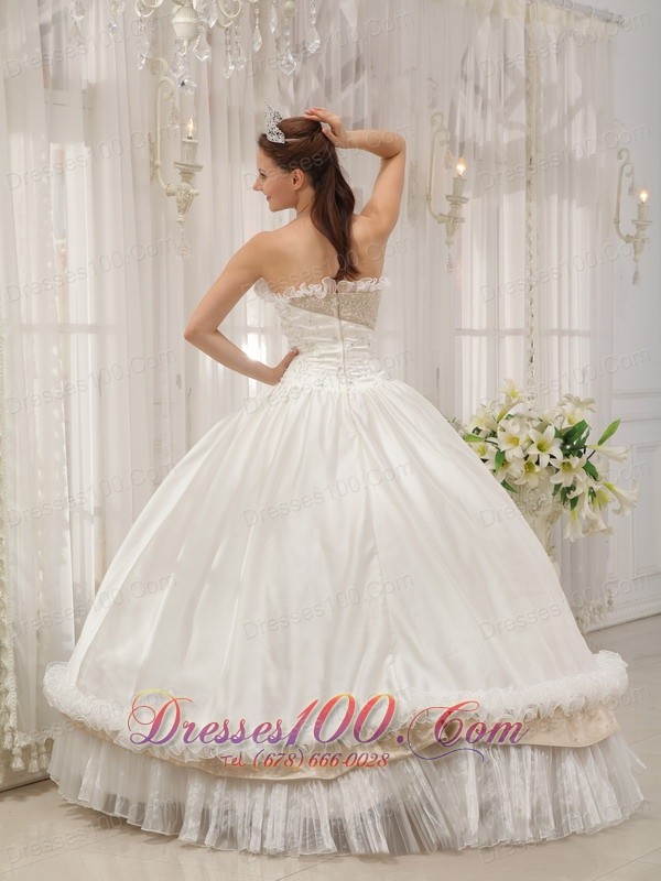 Ball Gown Strapless Floor-length Taffeta Dress for Quince