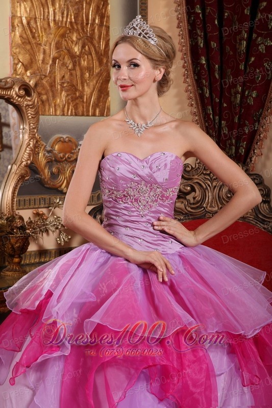 Multi-color Quinceanera Dress Ruffles Ball Gown Sweetheart