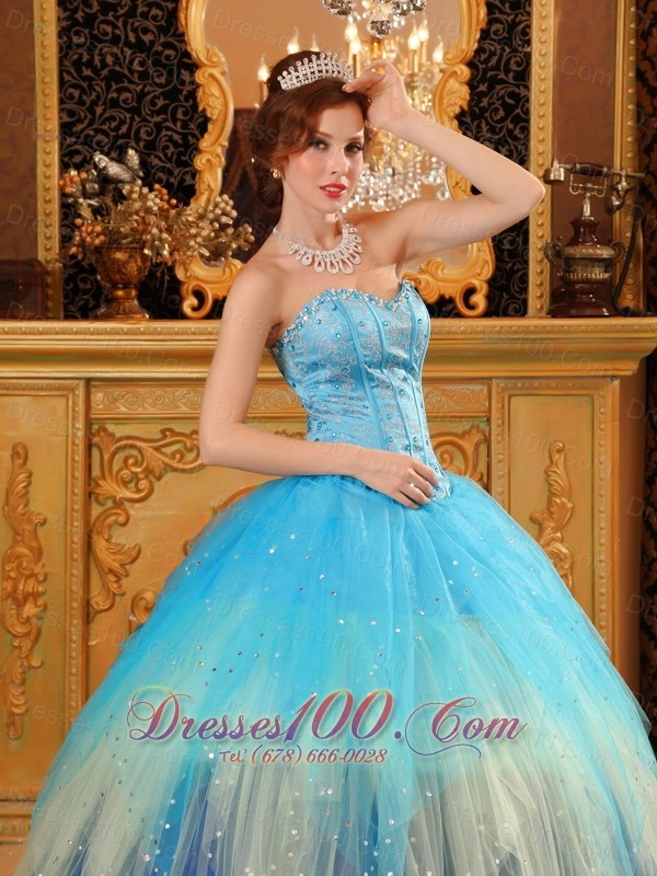 Multi-color Sweetheart Beading Ball Gown Dress for Quinceanera