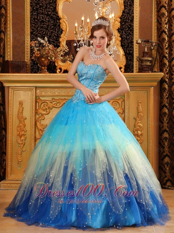 Multi-color Sweetheart Beading Ball Gown Dress for Quinceanera