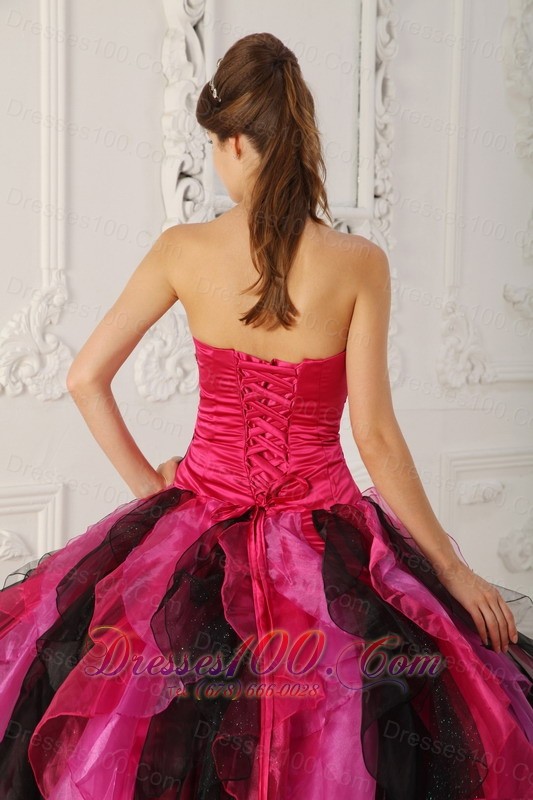 Strapless Multi-color Quinceanera Dress Ball Gown
