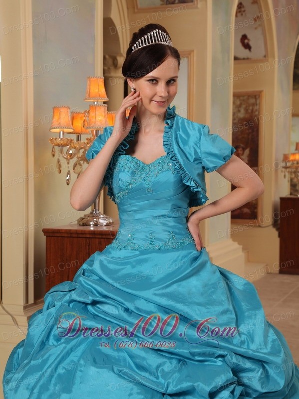 Unique Quinceanera Dress Pick-ups Teal Sweetheart