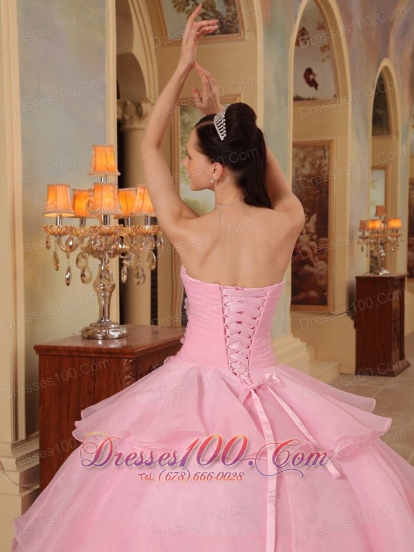Sweet 16 Dress Pink Layer Sweetheart Chiffon