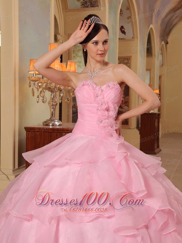 Sweet 16 Dress Pink Layer Sweetheart Chiffon