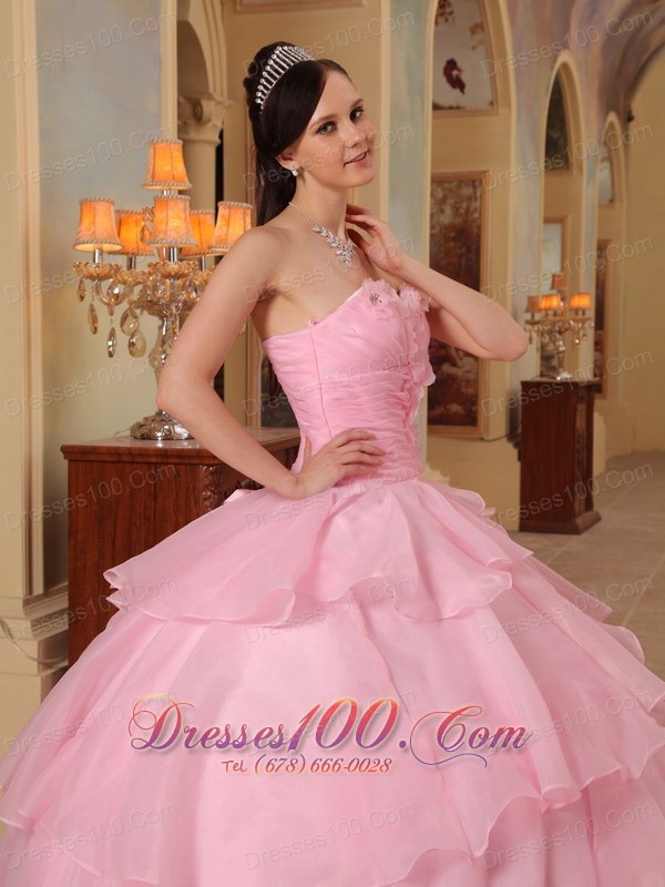 Sweet 16 Dress Pink Layer Sweetheart Chiffon