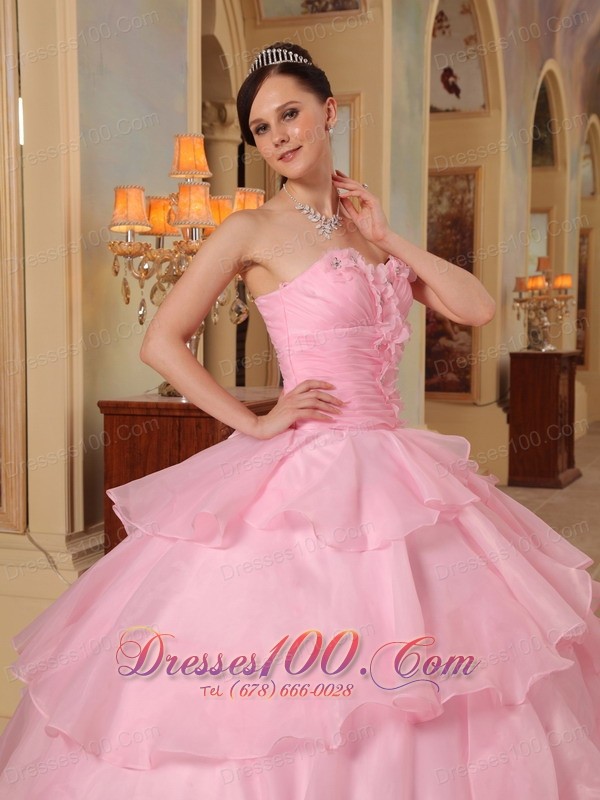 Sweet 16 Dress Pink Layer Sweetheart Chiffon