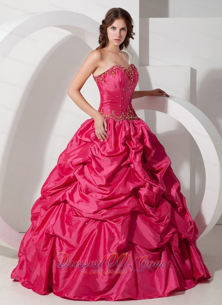 Pick-ups Hot Pink Sweet 16 Dress 2013 Beading