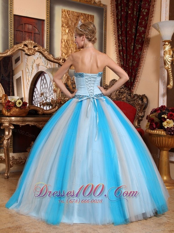 Sweetheart Ruched Trendy Tulle Beading Quinceanera Dress