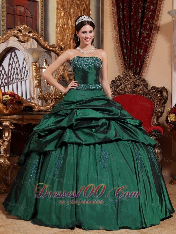 emerald green 15 dress