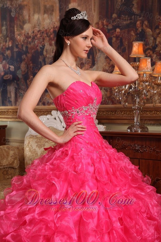 Red Sweetheart Floor-length Quinceanera Dress Under 200