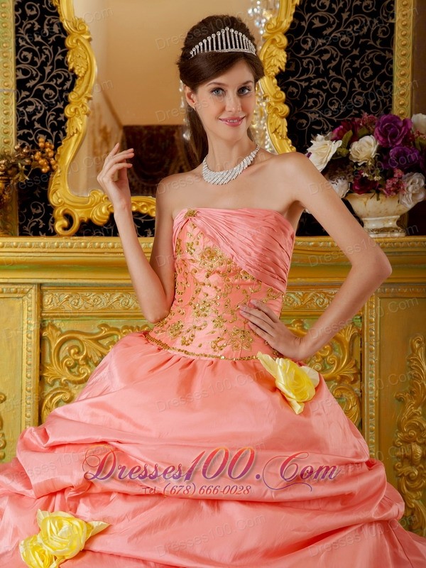 Watermelon and Yellow Sweet 16 Dress Pick-ups