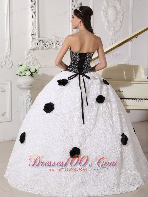 Discount Special Quinceanera Dress Strapless Floral Sequins