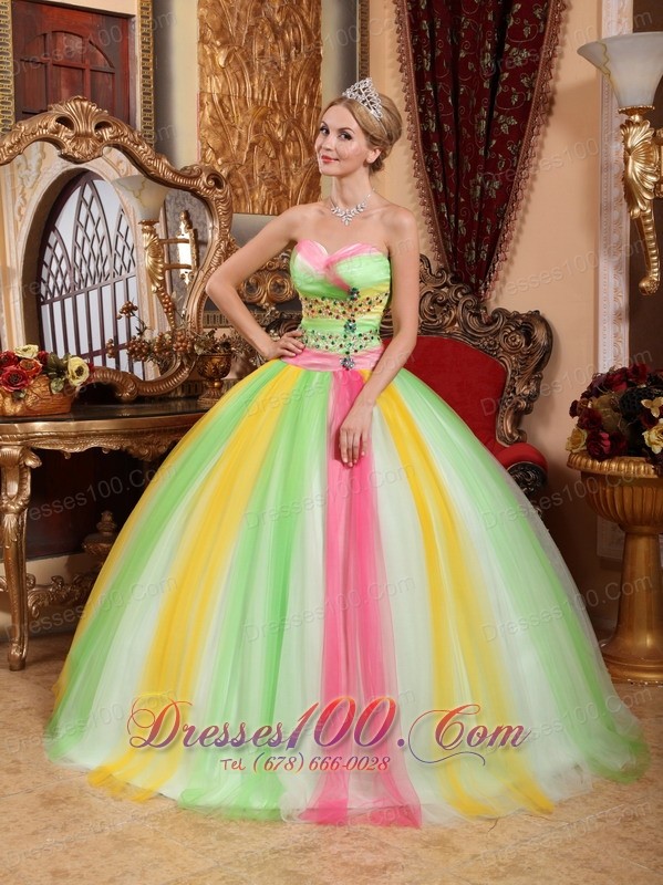 Latest Quinceanera Dress Sweetheart Tulle Beading