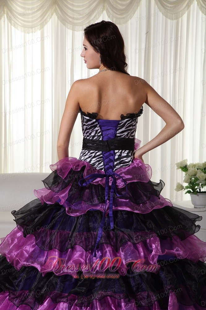Fashionable Gown Sweetheart Organza Quinceanera Dress