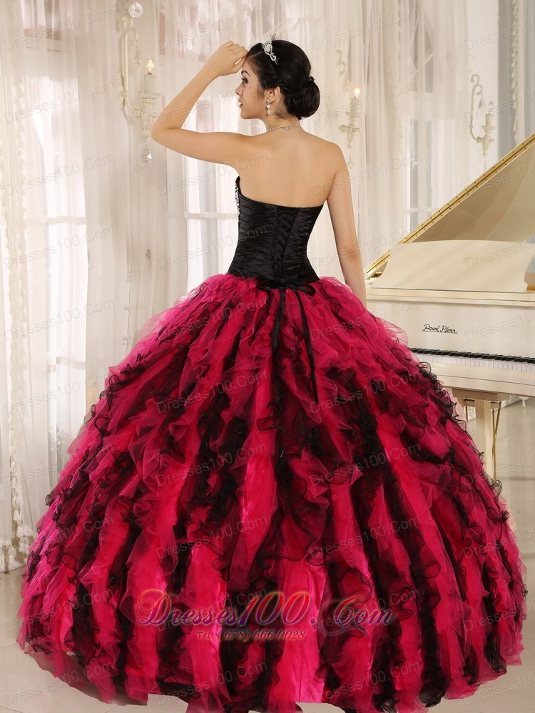 Beaded Impressive Clearance Ruffled Sweetheart Quinceanera Dress