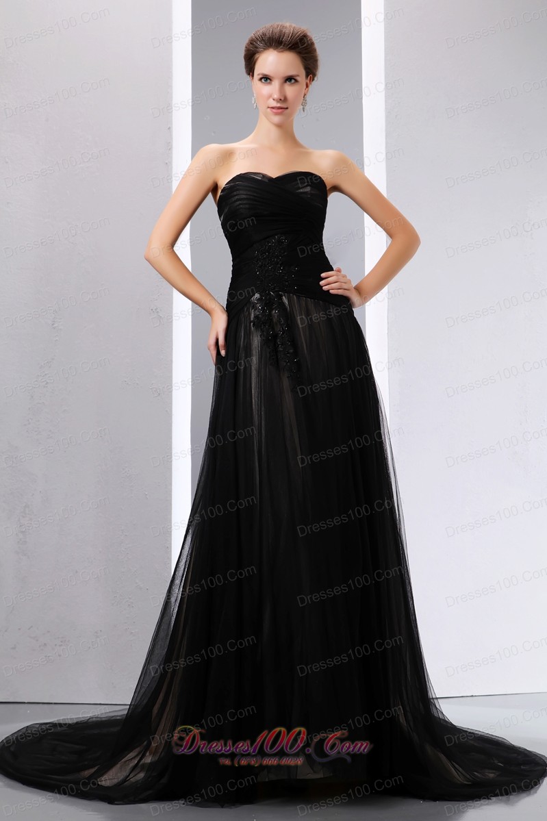 Black Empire Sweetheart Mother Dress Court Tulle