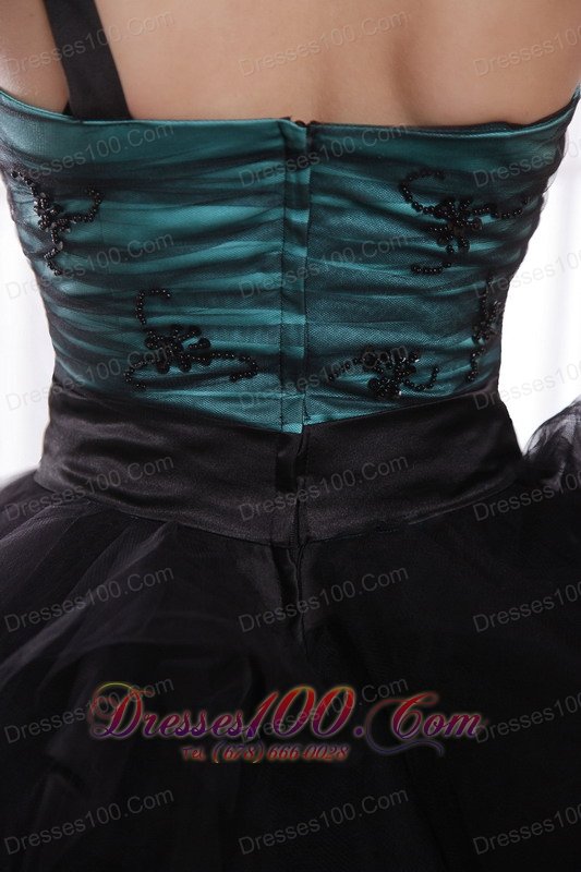 Ruffled Layers One Shoulder Tulle Brush Celebrity Dress