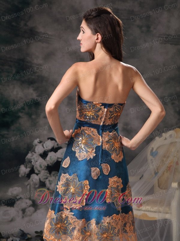 Colorful Appliques Knee-length Mother Of Bride Dress