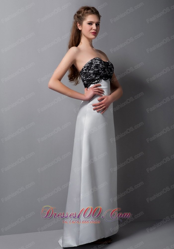 Gray Strapless Lace Bridesmaid Maxi Dress Floor-length Satin