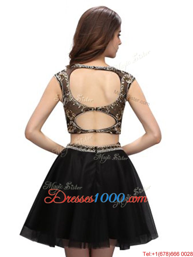 Adorable Navy Blue Scoop Criss Cross Beading Formal Evening Gowns Sleeveless